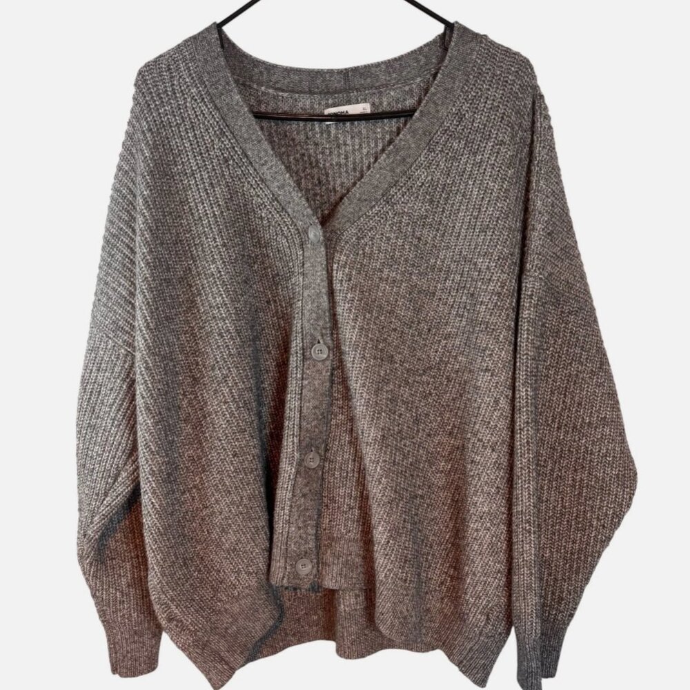 Sonoma Goods for Life Women's XL Grey Button Down Cardigan